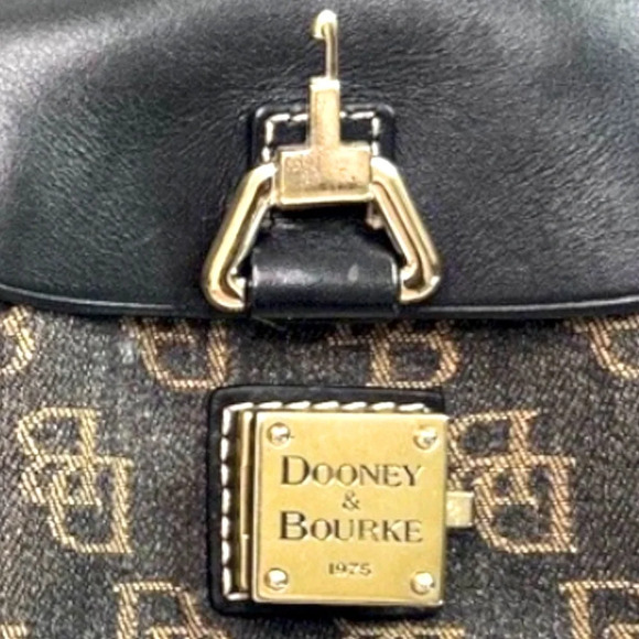 Dooney & Bourke Vintage Shadow Mono Canvas Anniversary Signature Satchel - Picture 5 of 15